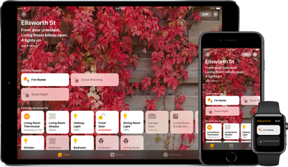 HomeKit on an iPad iPhone and Apple Watch